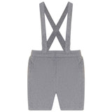 Pompomme Grey Wool Suspender Shorts
