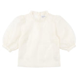 Pip+Pio Black Low Cut Tiered Jumper With Organza Shirt