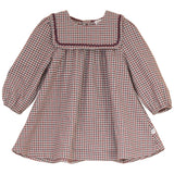 Mini P Burgundy Velvet Rick Rack Dress