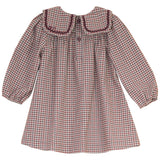 Mini P Burgundy Velvet Rick Rack Dress