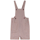 Mini P Burgundy Plaid Overalls