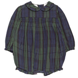 Cosmosophie Navy Plaid Paola Romper