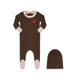 Parni Brown/Pink Chestnut Locket Footie