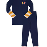 Parni Navy Varsity Colorblock Pajamas