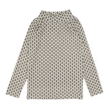Lil Legs Ecru Multi Printed Mockneck