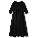 Papillon Black T-shirt And Eyelet Maxi Robe