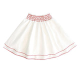 Parni White Smocking Skirt