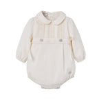 Paz Cream Woven Button Lua Romper
