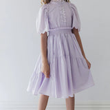 Petite Amalie Lavender Shirred Waist Dress