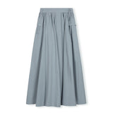 Phil and Phoebe Blue Micro Denim Pocket Maxi Skirt