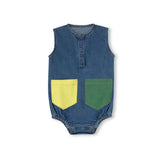 Phil and Phoebe Denim Filer Multicolored Romper