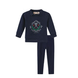 Phil and Phoebe Navy Frit Polo Set