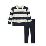 Phil and Phoebe Navy/White Trill Striped Set