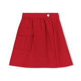 Phil and Phoebe Red Nash Wrap Pocket Denim Skirt