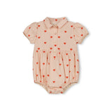 Phil and Phoebe Stripe Kace Heart Romper