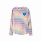 No Name Heart Stripe T-Shirt