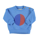 Piupiuchick Blue Circle Print Sweatshirt