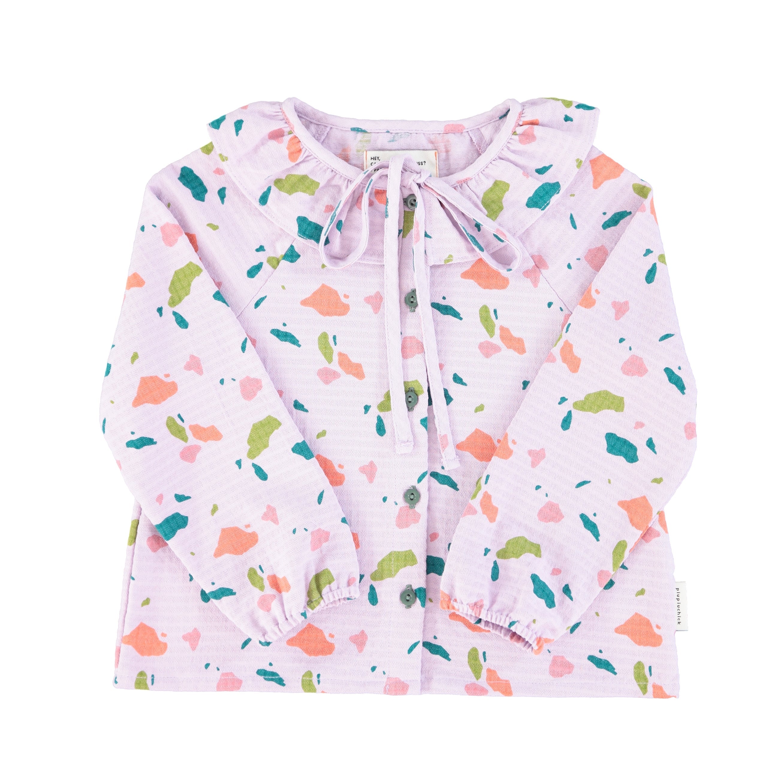 Piupiuchick Lilac Geometric Collared Blouse
