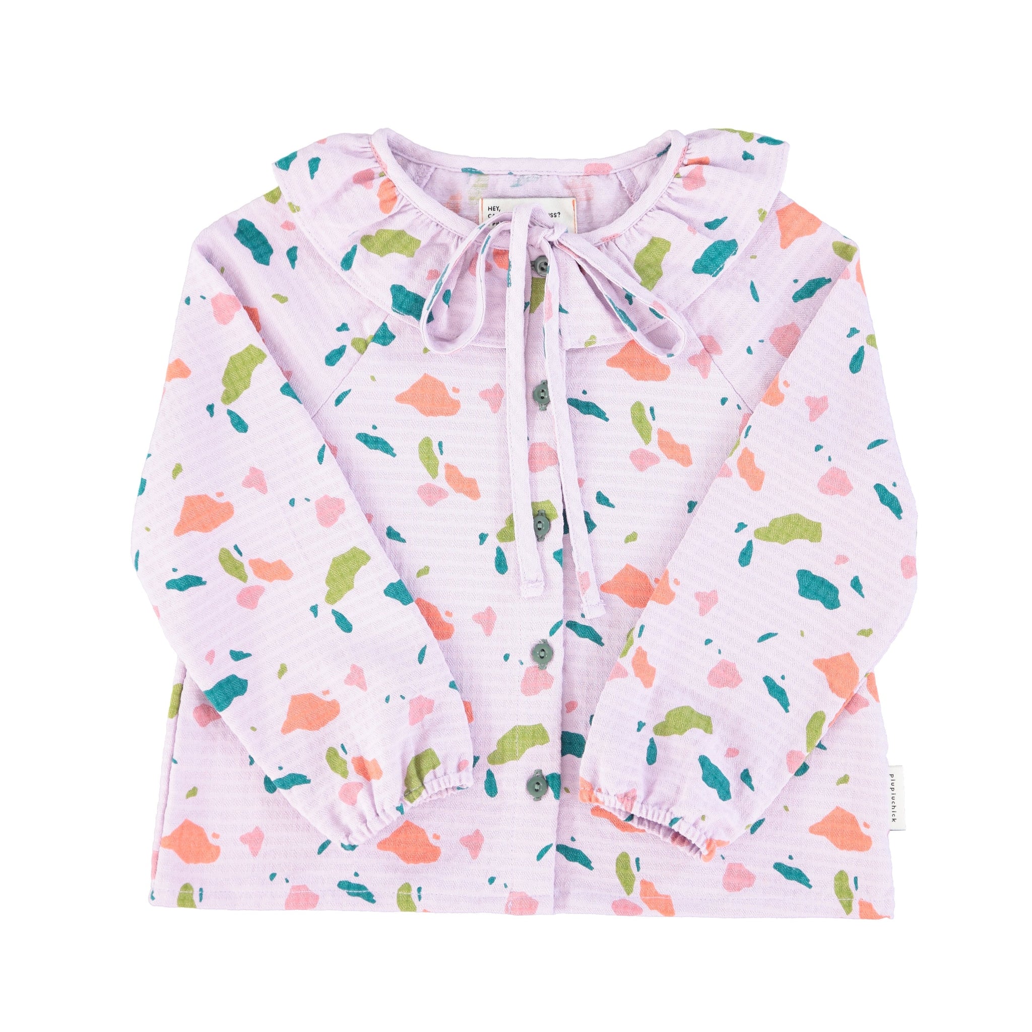 Piupiuchick Lilac Geometric Collared Blouse