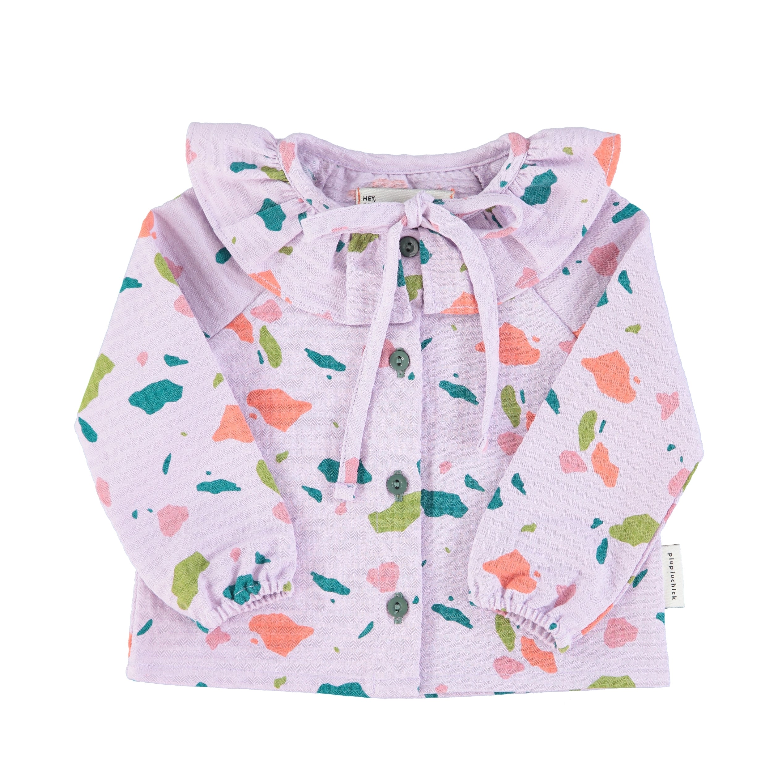 Piupiuchick Lilac Geometric Collared Blouse