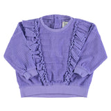 Piupiuchick Purple Terry Frill Sweatshirt