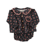 Piupiuchick Black Floral Peter Pan Set