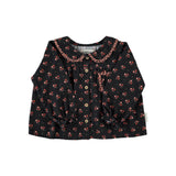 Piupiuchick Black Floral Peter Pan Shirt