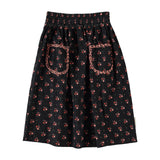 Piupiuchick Black Floral Skirt