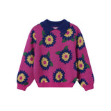 Goldie & Ace Pink Daisy Collar Sweater