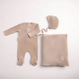 Bee & Dee Flint Grey Plaquette Velour Take Me Home Set