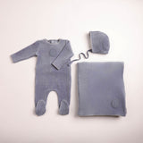 Bee & Dee Nightshadow Blue Plaquette Velour Take Me Home Set