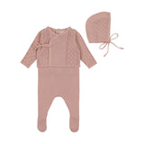 Bee & Dee Tea Rose Pointelle Wrap Set