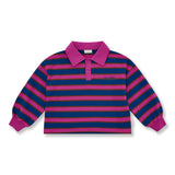 Petit Blush Stripe Polo Sweater