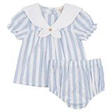 Pompomme Blue/White Sailor Stripe Bloomer Set