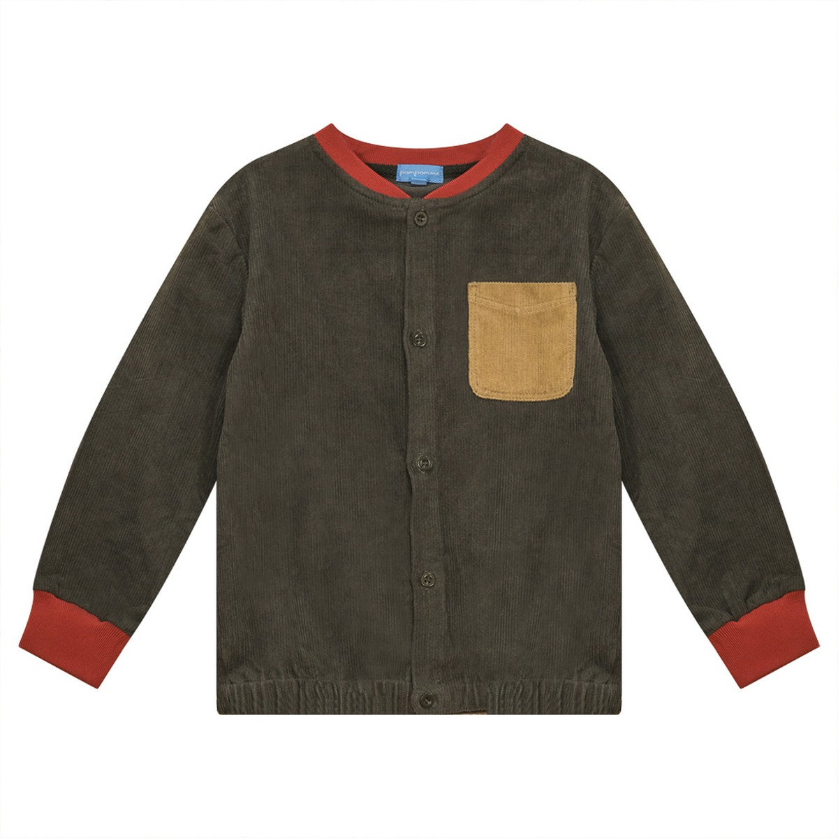 Pompomme Olive Corduroy Shirt