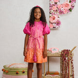 Porter Magenta Ombre Speckled Dress