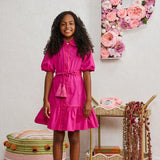 Porter Magenta Piping Dress
