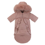Pramie Pink Ruffle Down Snowsuit