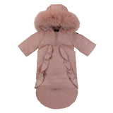 Pramie Pink Ruffle Down Snowsuit
