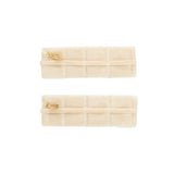 Project 6 Ivory Pristine Pleats Clip Set of Two
