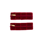 Project 6 Red Pristine Pleats Clip Set of Two