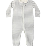 Quincy Mae Cloud Stripe Zip Footie