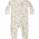 Quincy Mae Floral Vine Zip Footie