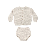 Quincy Mae Natural Confetti Bubble Knit Set