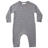 Quincy Mae Heathered Slate Knit Romper