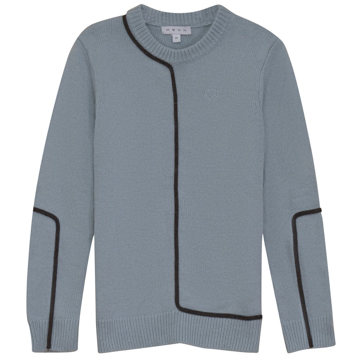 Mann Light Blue Contrast Detail Sweater