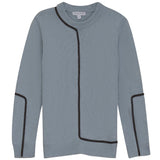 Mann Light Blue Contrast Detail Sweater