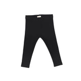 Lil Legs Black Ribbed Long Leggings