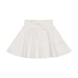 Lil Legs Pure White Ribbed Skirt