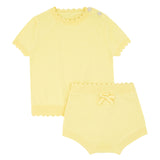 Ra & Da Yellow  Scalloped Bloomer Set